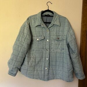 Light Blue Quilted Women's Jacket